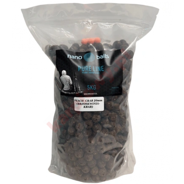 Kulki zanętowe - Pure Line - Peach Crab 20 mm - 5kg + 5szt. pop-up GRATIS