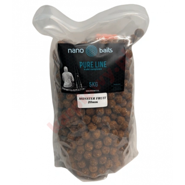 Kulki zanętowe - Pure Line - Monster Fruit 20mm - 5kg + 5szt. pop-up GRATIS