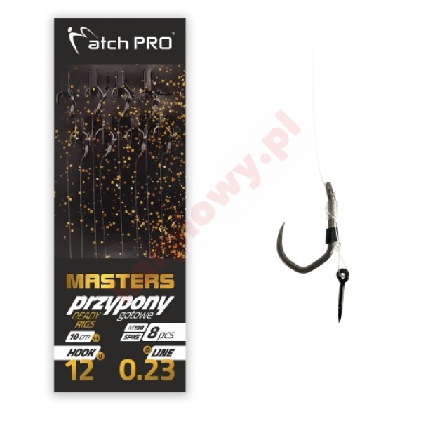 Przypony METHOD FEEDER MASTERS SPIKE M19B Barbless 8szt nr10/0,23mm