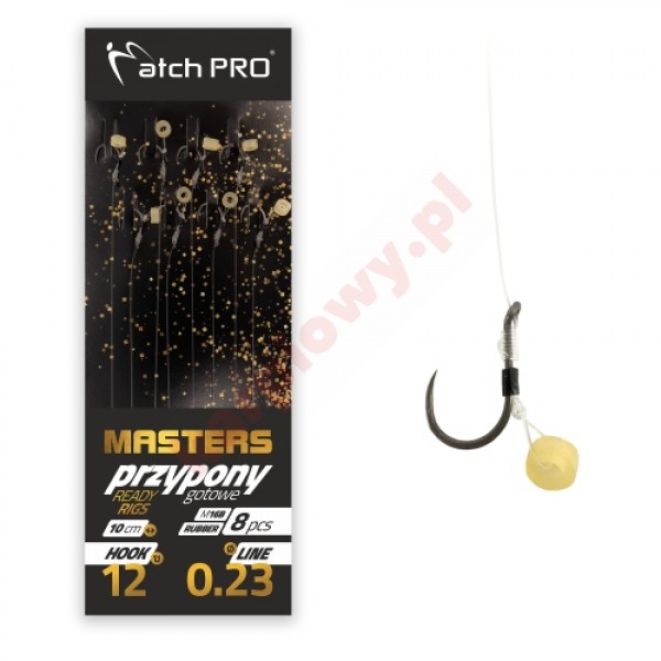 Przypony METHOD FEEDER MASTERS RUBBER M16B Barbless 8szt nr10 /23mm