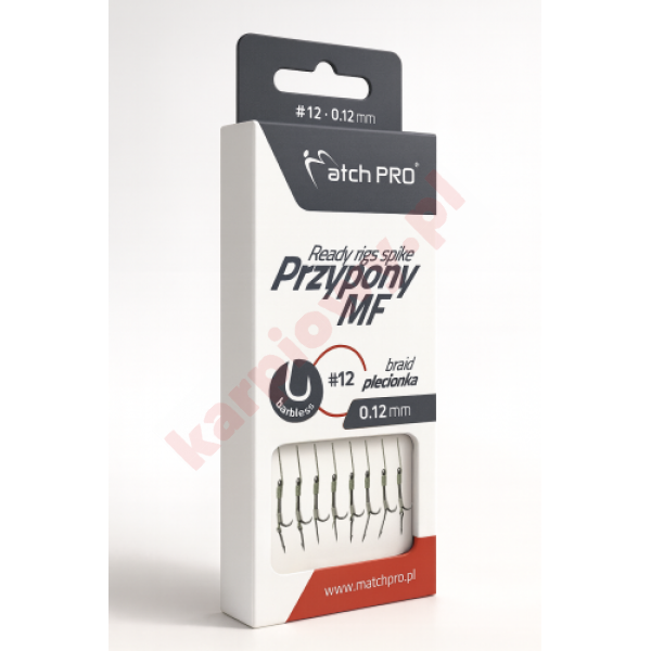 Przypony MF READY RIGS SPIKE Braid 8szt. (Barbless) nr.6 /0,12mm
