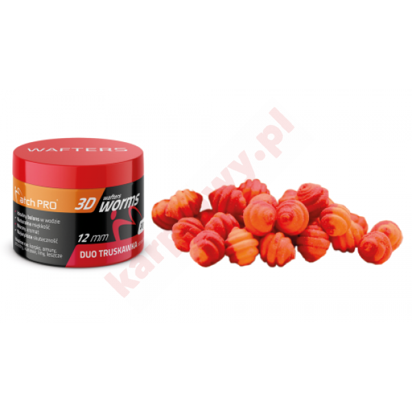 3D WORMS WAFTERS DUO STRAWBERRY 12mm 20g