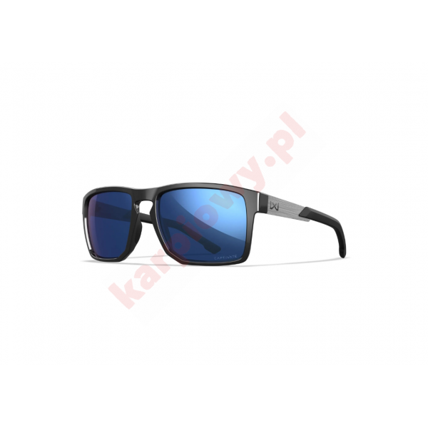 Okulary Wiley X Captivate - APEX Polarized Blue Mirror Grey Gloss Black Frame