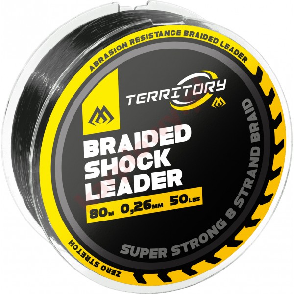 PRZYPON STRZAŁOWY - BRAIDED SHOCK LEADER 50lbs/0.26mm/80m - op.1szt