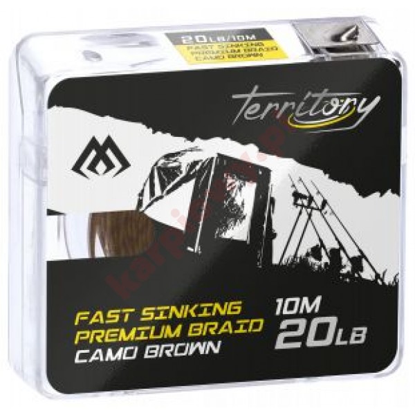 Plecionka przyponowa Fast Sinking Premium braid camo brown 30lb 10m
