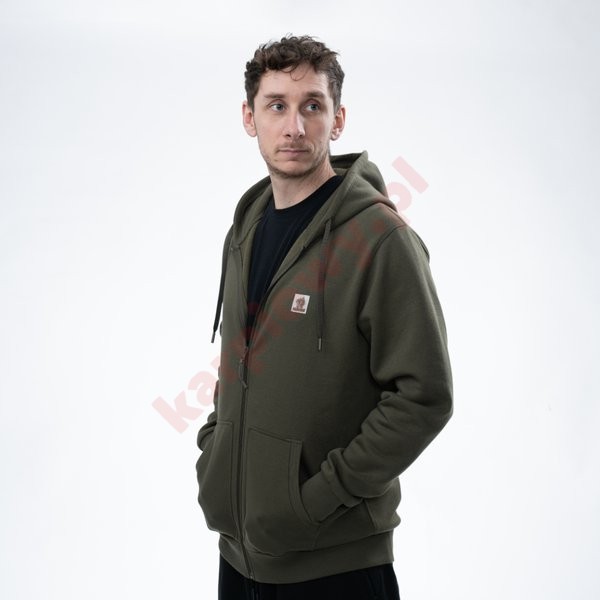 Bluza Make It Happen Badge Zipped Hoodie Green roz. M