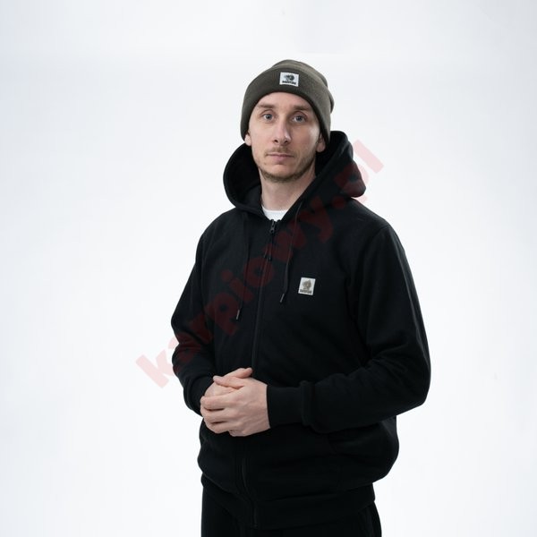 Bluza Make It Happen Badge Zipped Hoodie Black roz. M