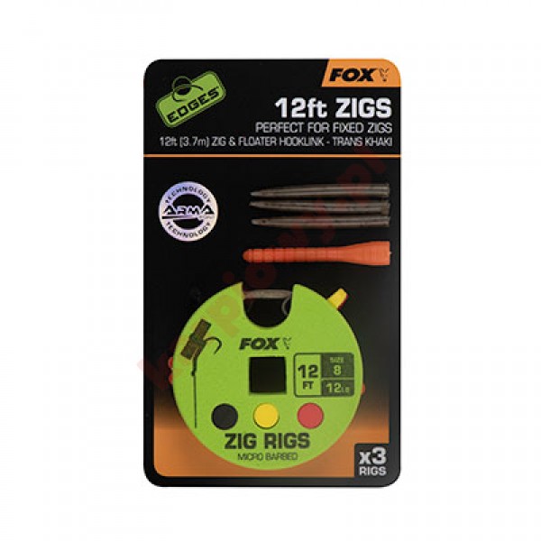 Gotowy Przypon Zig Rigs 8-12lb- 12ft x3