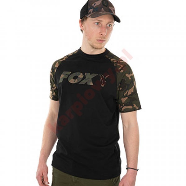 Koszulka Raglan T-Shirt Black/Camo L