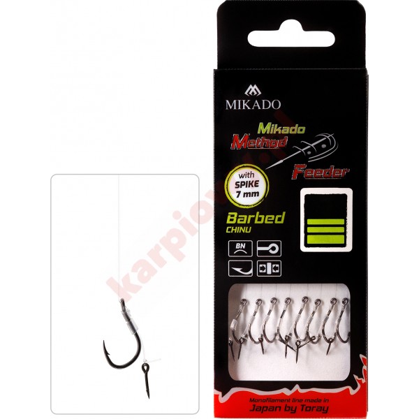 PRZYPON MF - Z IGŁĄ - hak z zadziorem nr 14 / żyłka: 0.20mm/10cm - op.8szt.