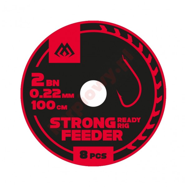 PRZYPONY WIĄZANE - STRONG FEEDER nr 10 BN / żyłka: 0.14mm/100cm - op.10szt.