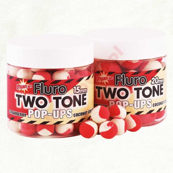 Kulki Pop Up Fluro Two Tone 15mm Strawberry & Coco