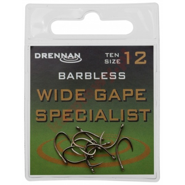 Haczyki Wide Gape Specjalist Barbless Haczyki Drennan 10szt. nr.16