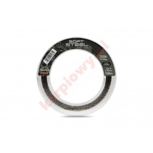 Żyłka Strzałowe Soft Steel Fleck Camo Leader 35lb 0,50mm 100m