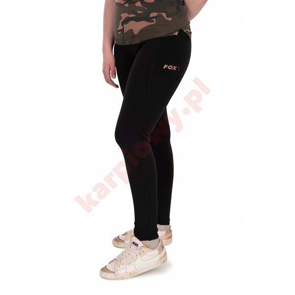 Leginsy Women's Black Lined Leggings roz. L