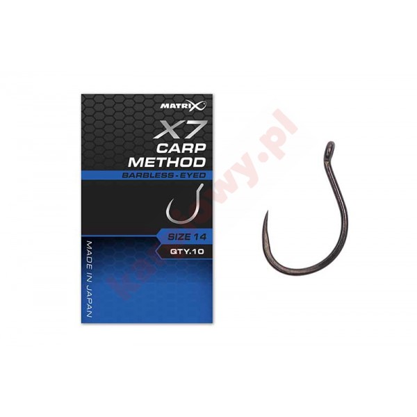 Haczyki X7 - Carp Method Hooks 14 Barbless