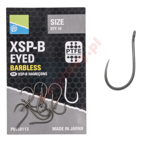 Haczyki Preston XSP-B Eyed Barbless - roz. 8