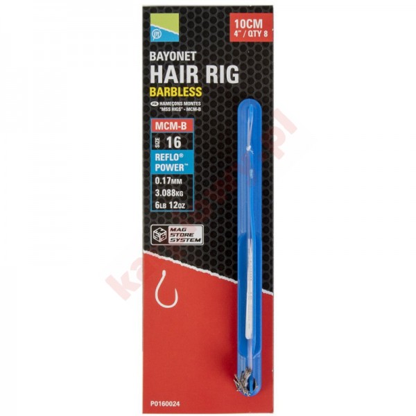  Przypony MCM-B Mag Store Hair Rigs - 4" / BAYONET / roz.14