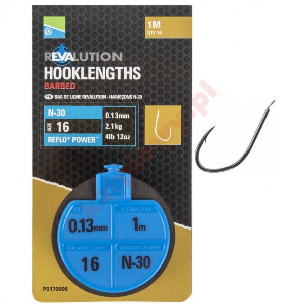 Przypony Revalution Hooklengths 100cm N-30 - roz .18