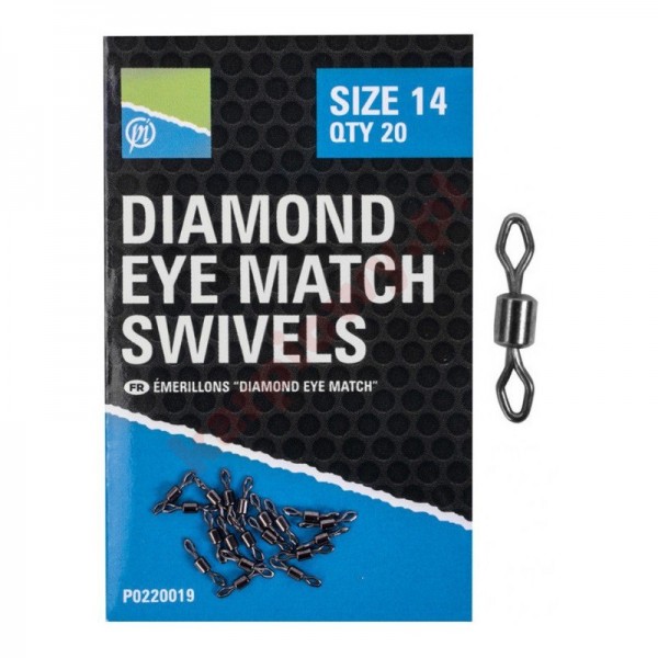 Krętliki Diamond Eye Match Swivels - roz. 14