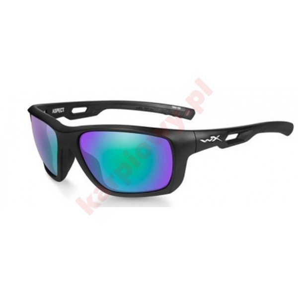 ASPECT Polarized Emerald Mirror Matte Black Frame