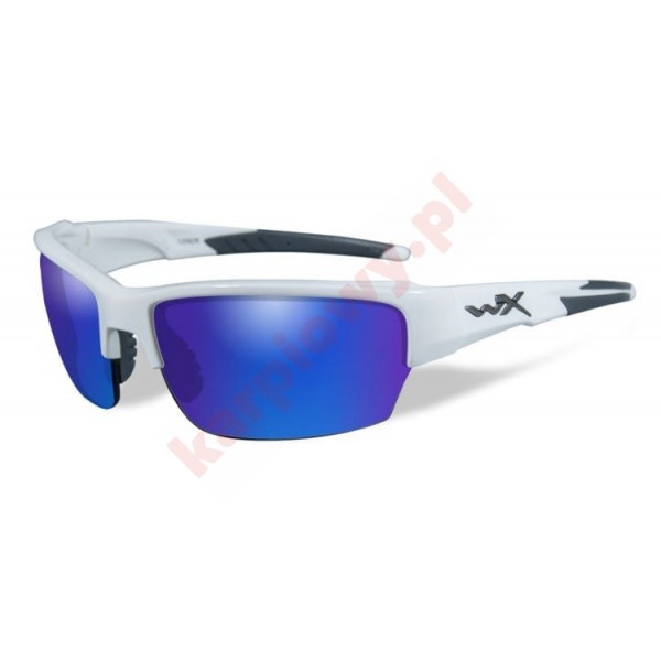 SAINT Polarized Blue Mirror Gloss White Frame