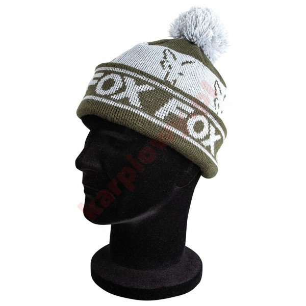 Czapka green/silver - lined bobble hat