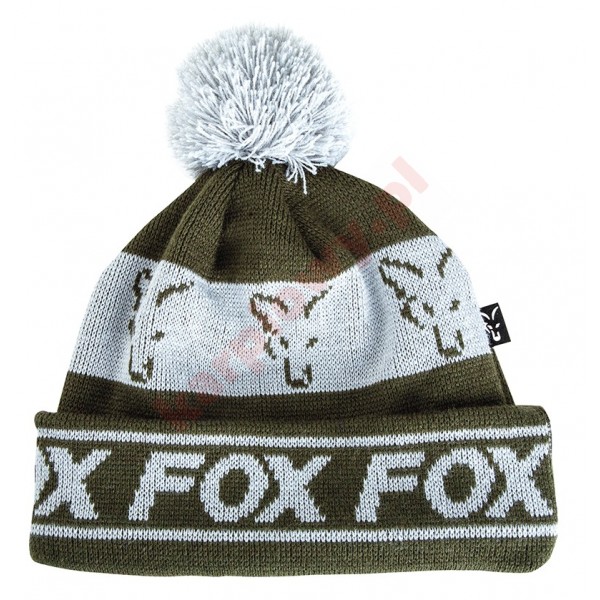 Czapka green/silver - lined bobble hat