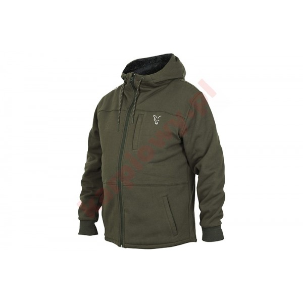 Bluza - collection sherpa hoody green / silver XL