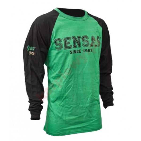 Koszulka MANCHES LONGUES VERT & NOIR L