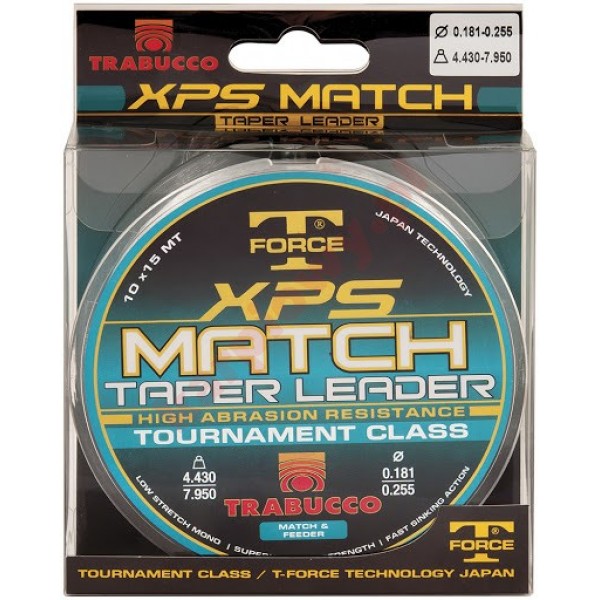 ŻYŁKA XPS Match Taper Leader 0,181 – 0,255 mm 10x15m