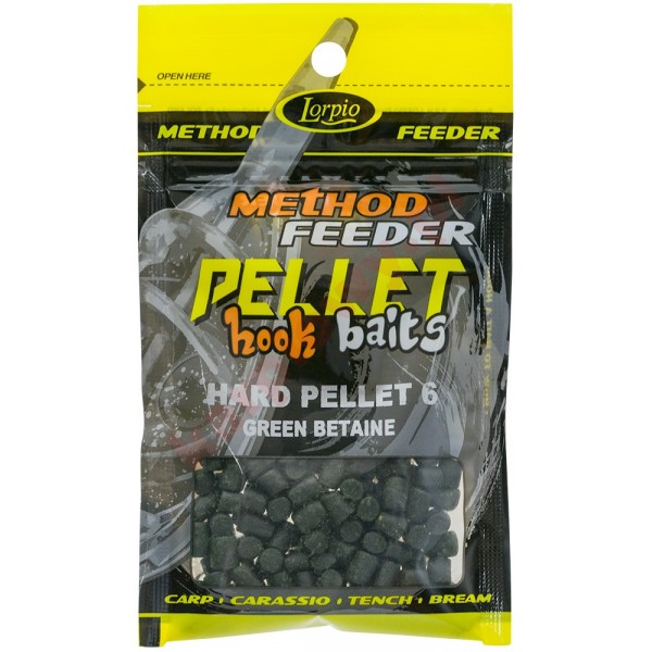 Pellet hook baits hard pellet - green betaine 6mm 25g
