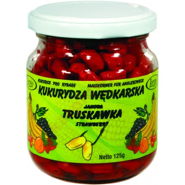 Kukurydza aromatyzowana barwiona bez zalewy - truskawka 125g