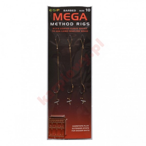Gotowe przypony - mega method rigs 6/20lb  3szt
