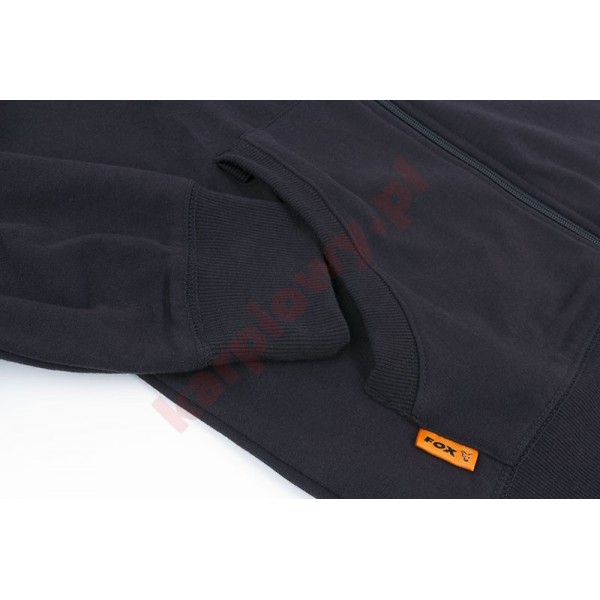Black & Orange Lightweight Zipped Hoody - XXLarge