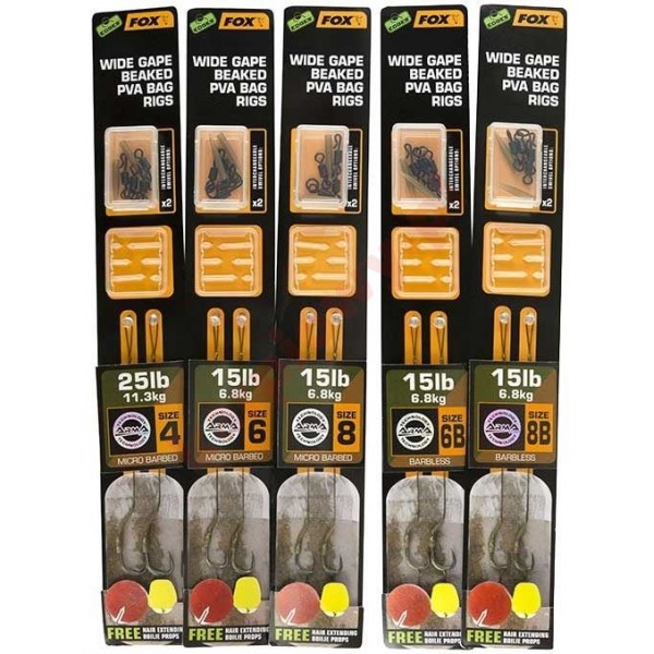 Gotowe przypony - armapoint wide gape PVA bag rigs 25lb size 4