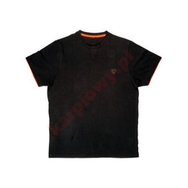 Black Orange Brushed Cotton T-Shirt XXL