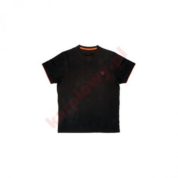 Black Orange Brushed Cotton T-Shirt XL