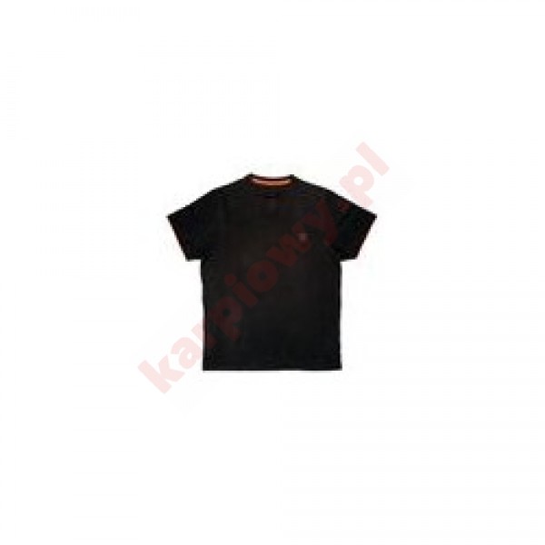 BLACK ORANGE BRUSHED COTTON T-SHIRT M