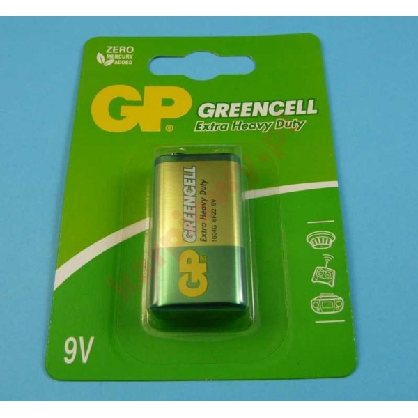 Bateria 9V greencell  extra heavy duty 6F22 | cena za sztukę 