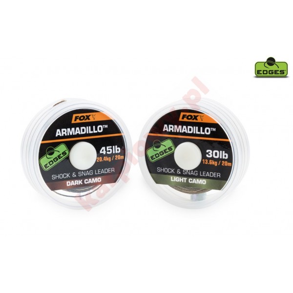 Edges Armadillo Shock & Snag Leader 45lb 20m Dark Camo