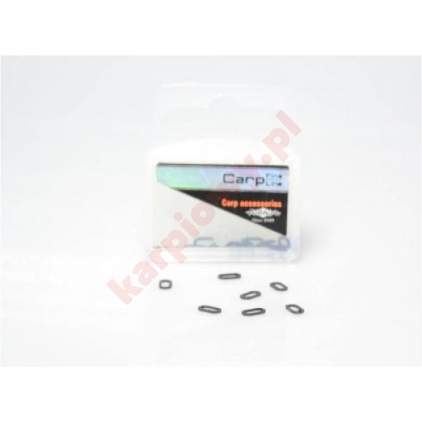 Pierścień łącznikowy owalny 4.5mm / czarny mat 25szt