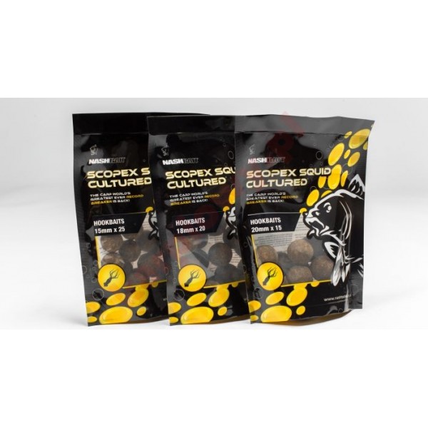 Scopex Squid Cultured Hookbaits 15mm (25 hookbaits)