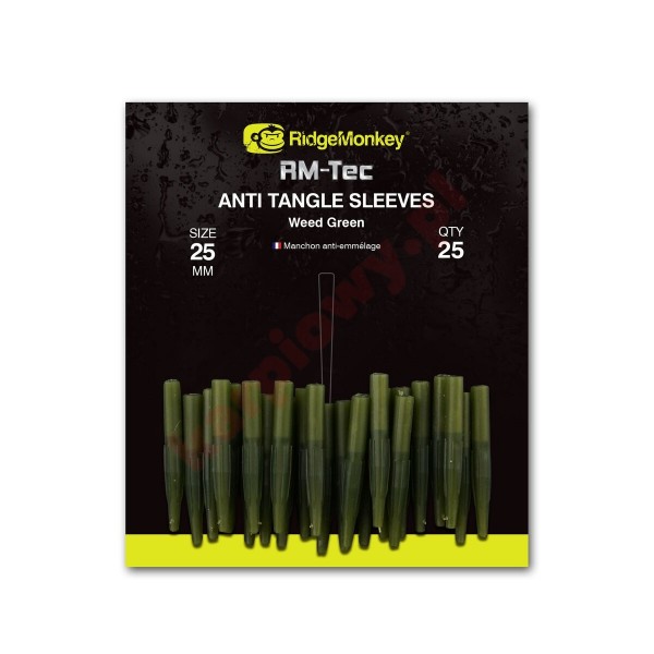 Anti tangle sleeves 25mm weed green