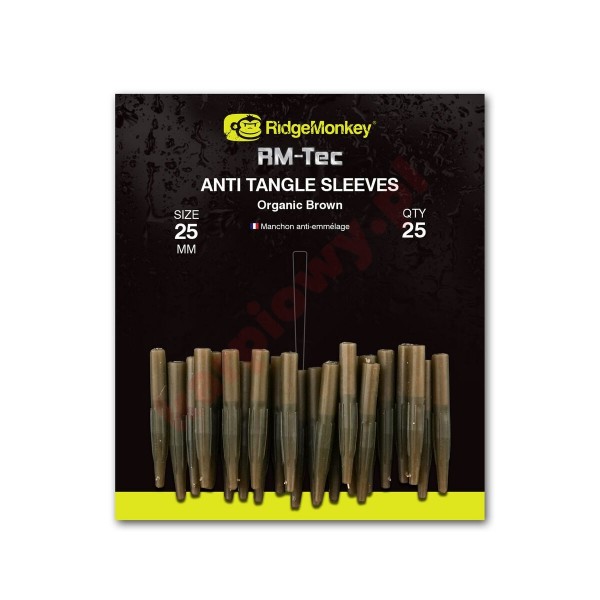 Anti tangle sleeves 25mm organic brown