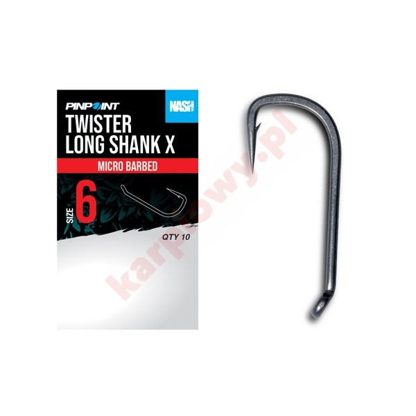 Haczyki Twister Long Shank  X size 4