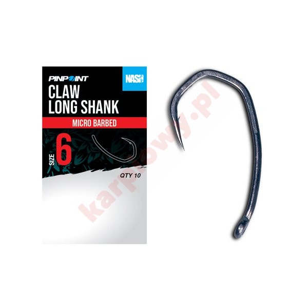 Haczyki Claw Long Shank SIze 4 Barbless
