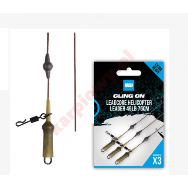 Ready Tied Leadcore Helicopter Leader 75cm